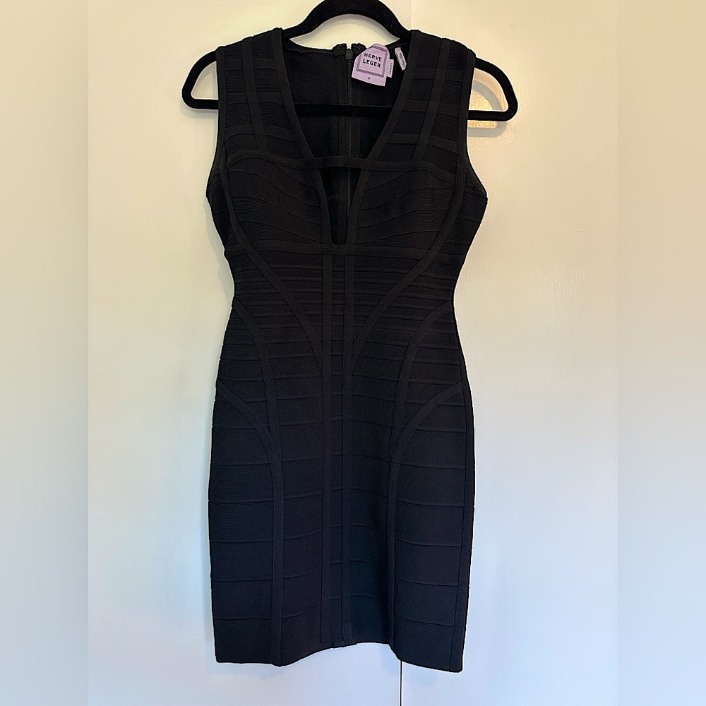 Hervé Léger Bandage Dress (Black, Small)